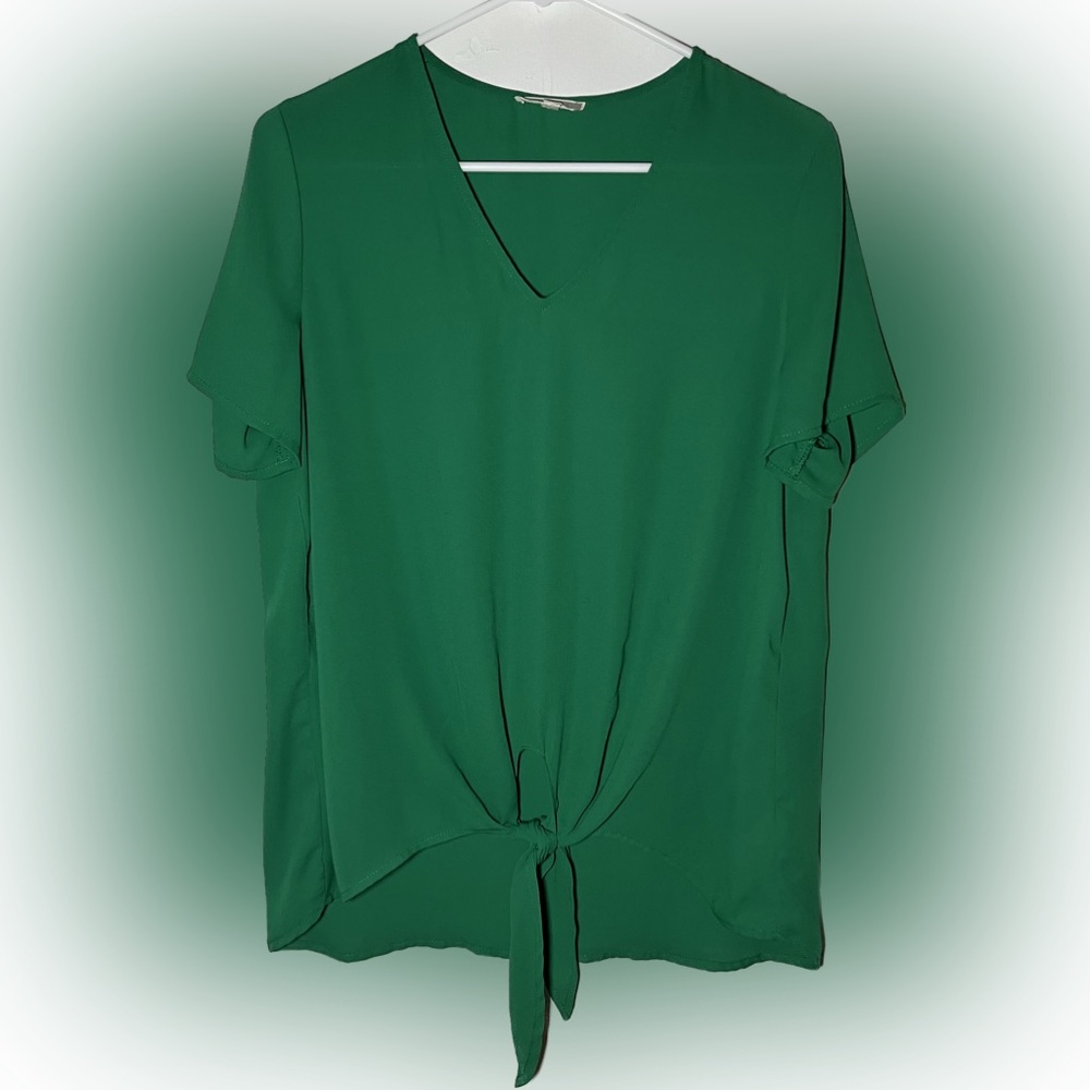 Lightweight front tie short sleeve top - Nordstrom house brand